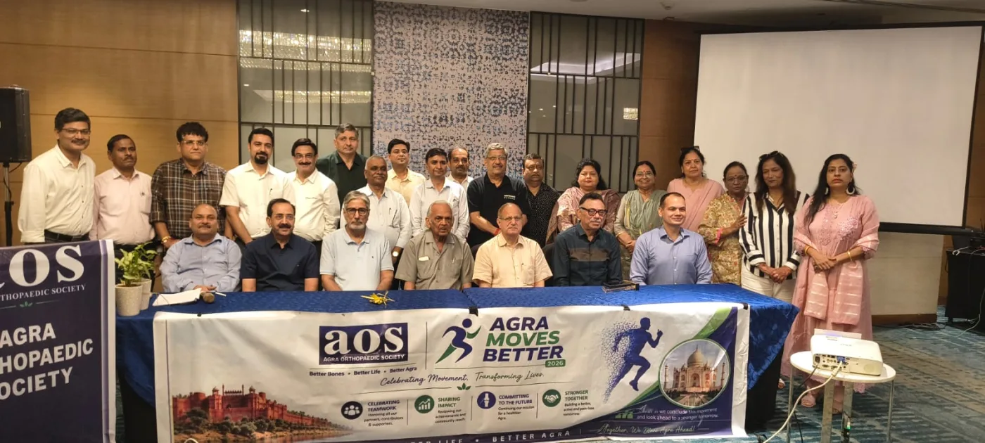 AOS and community partners during the Agra Moves Better closing ceremony