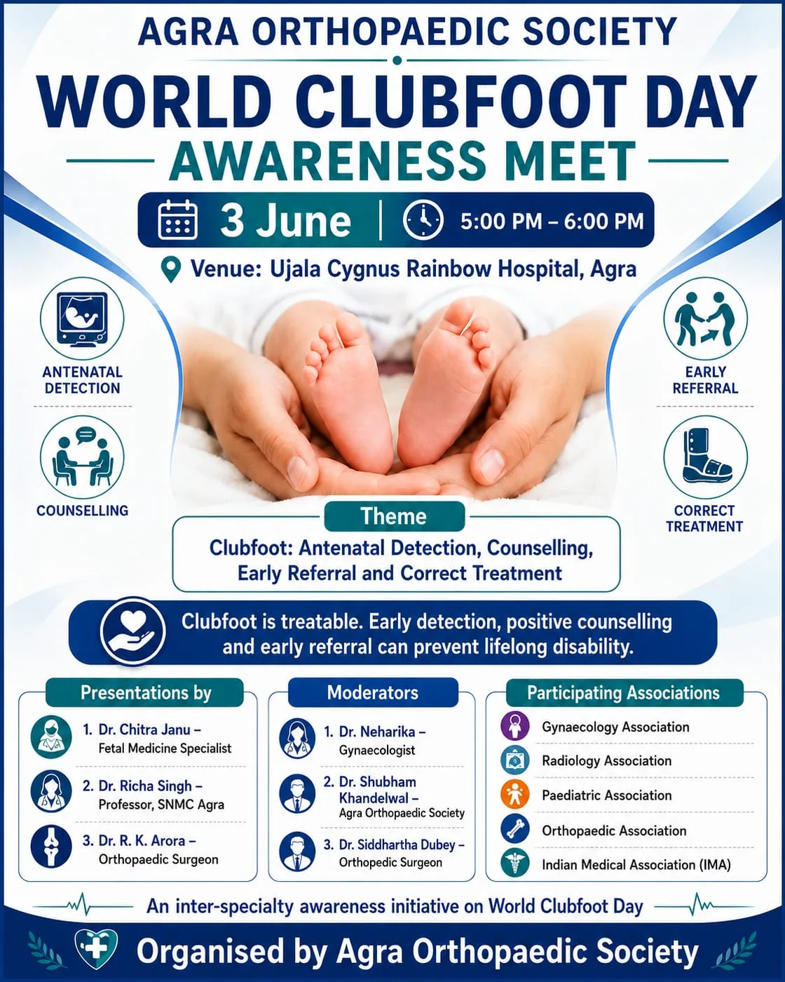 AOS World Clubfoot Day awareness meet poster