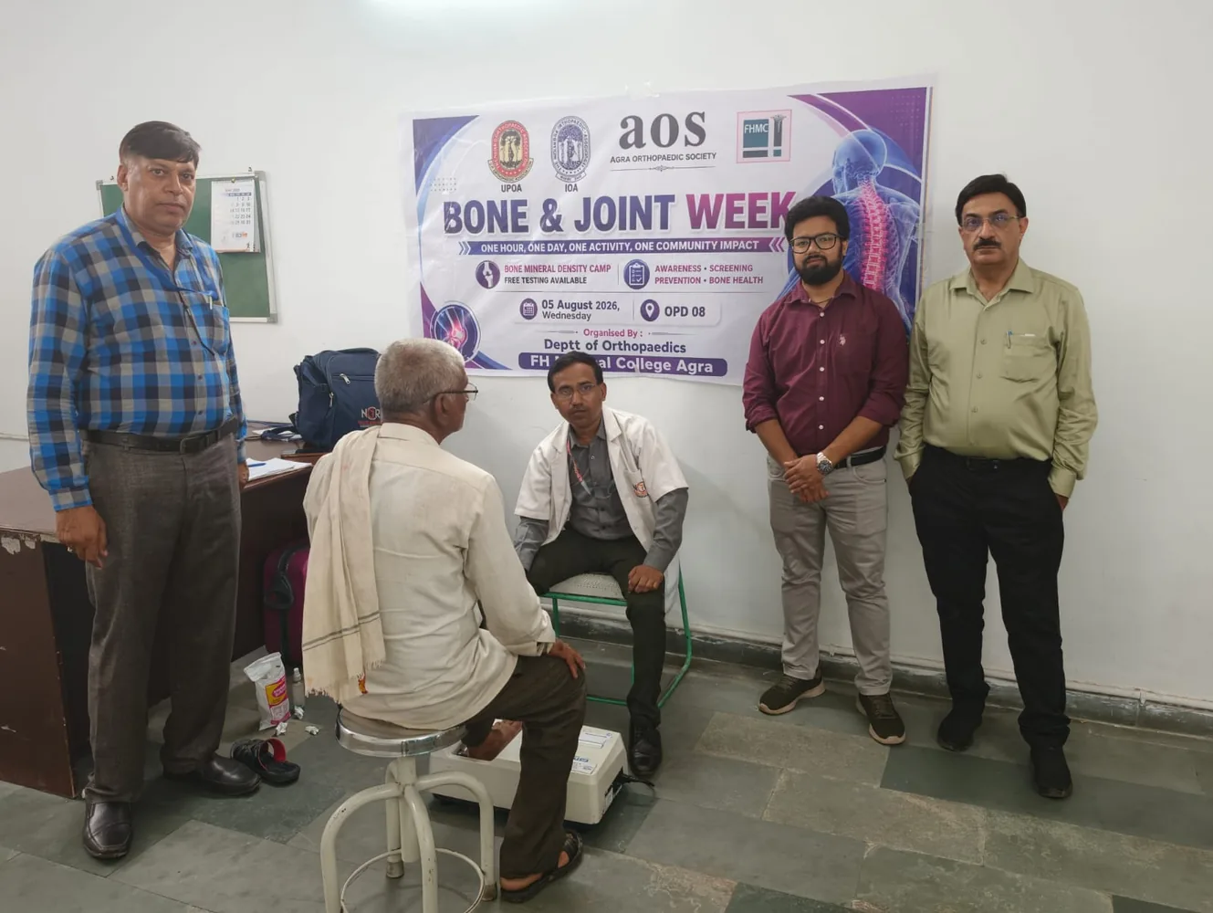 AOS team supporting BMD screening during community bone-health outreach
