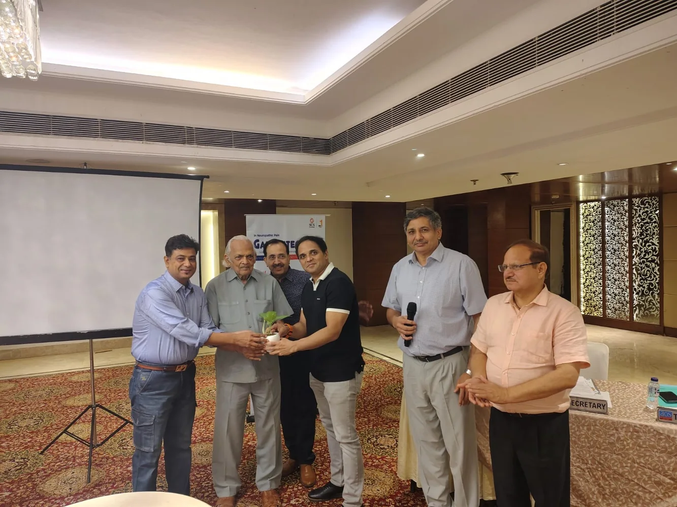 AOS members during a felicitation moment at the 1 August 2026 General Body Meeting and Scientific Programme