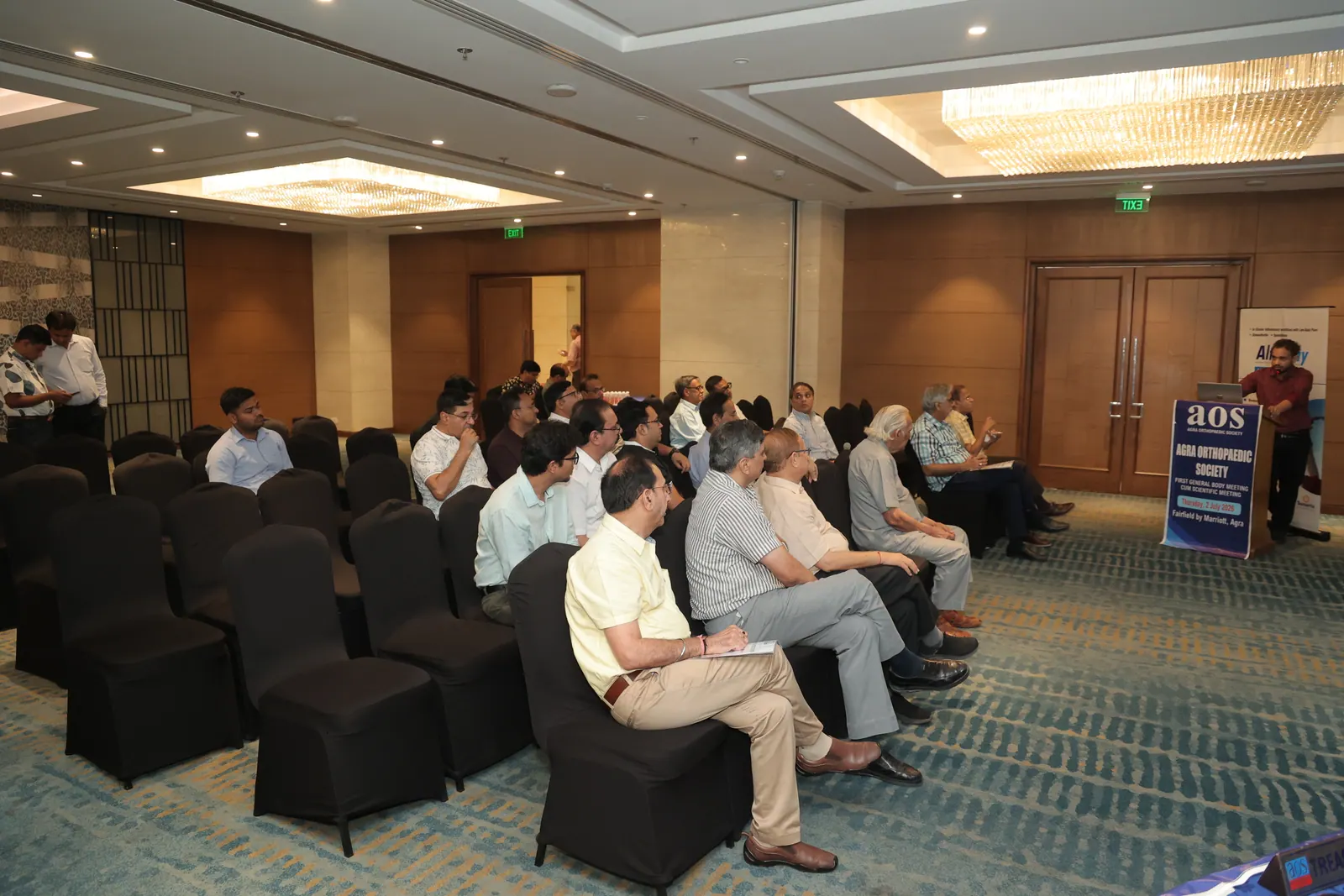 Members attending the AOS scientific session at Fairfield by Marriott, Agra