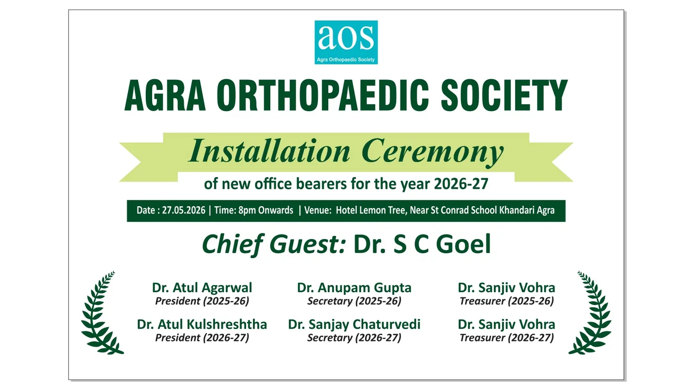 AOS installation ceremony invitation for office bearers 2026-27