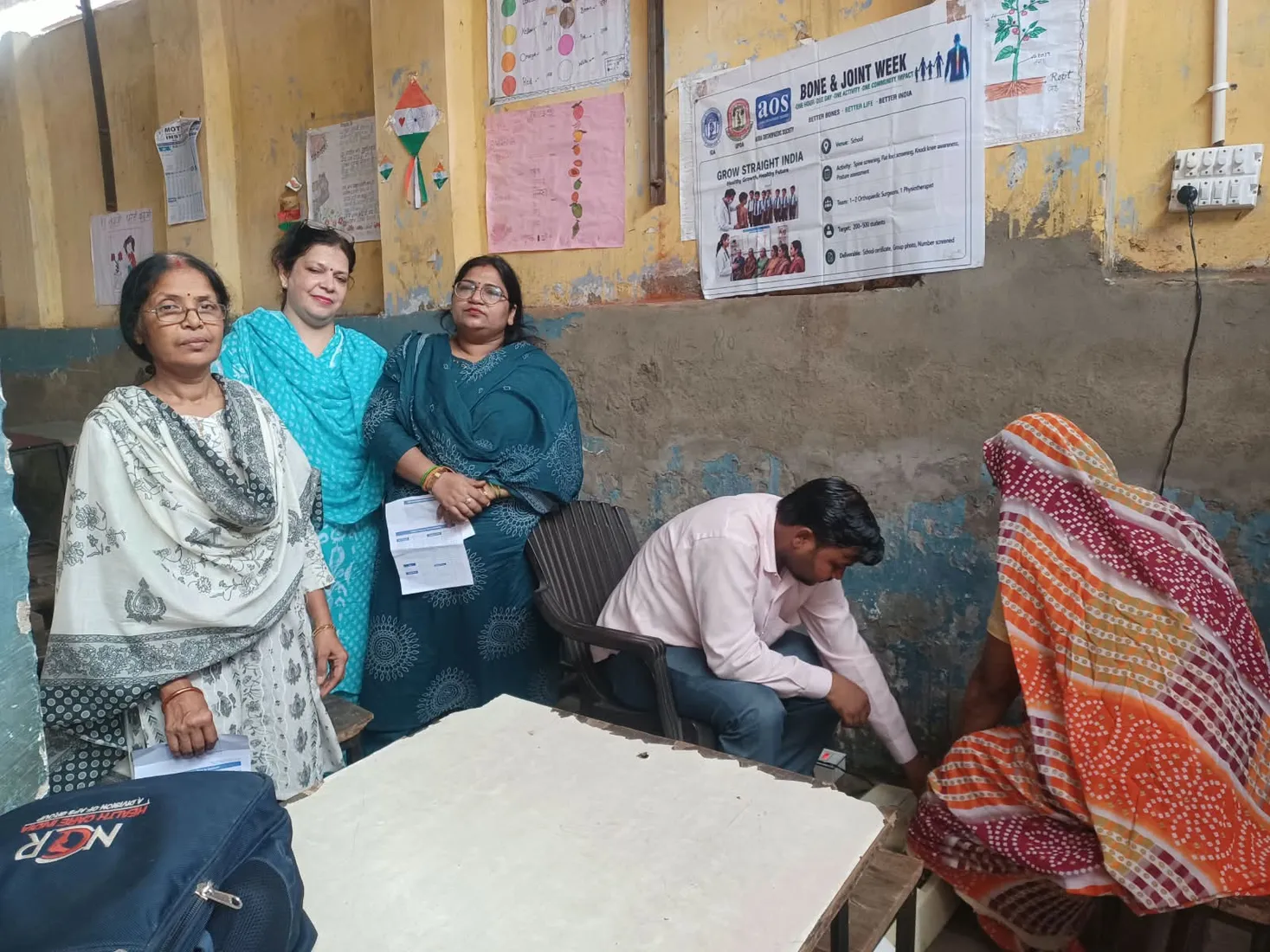 AOS bone-health outreach during the 27 August four-site Agra Moves Better programme 4