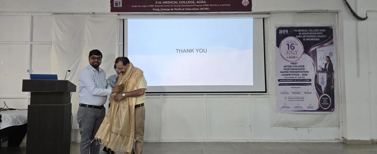 Presentation session during the AOS inter-college PG competition