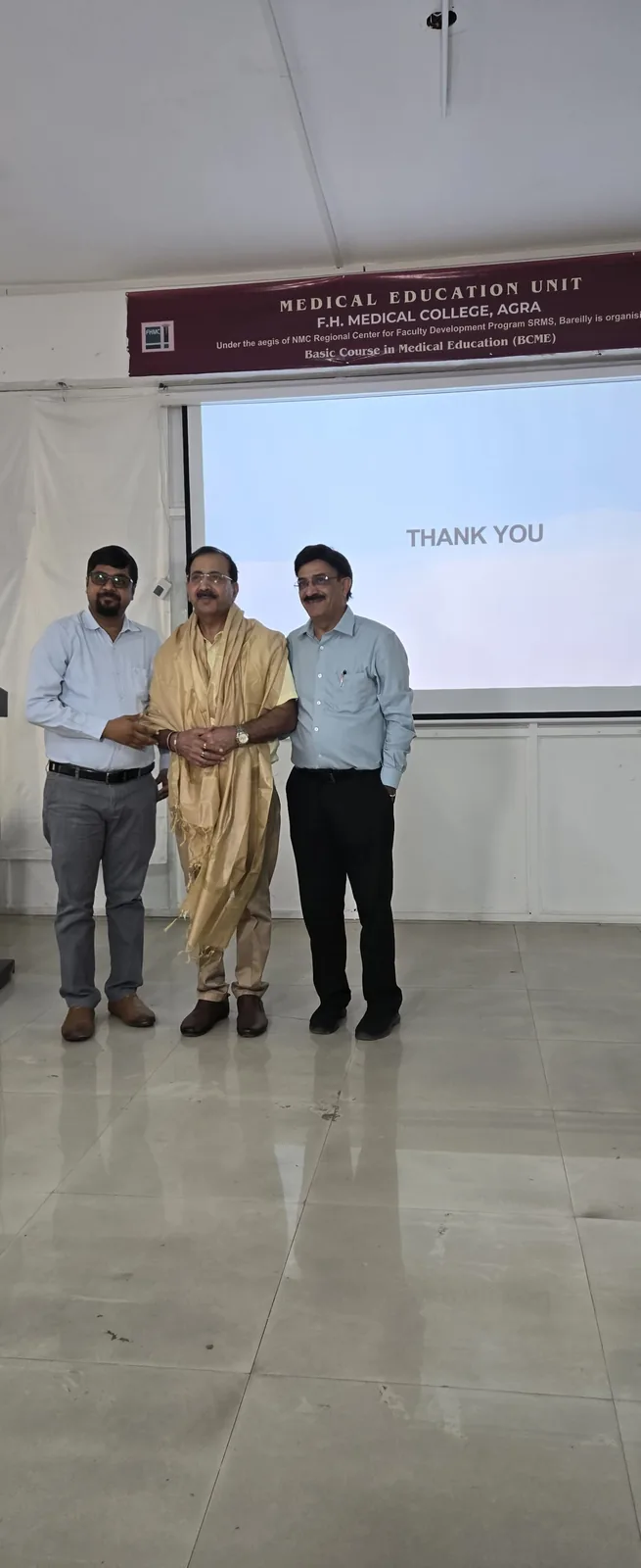 Certificate presentation during the AOS PG paper presentation competition