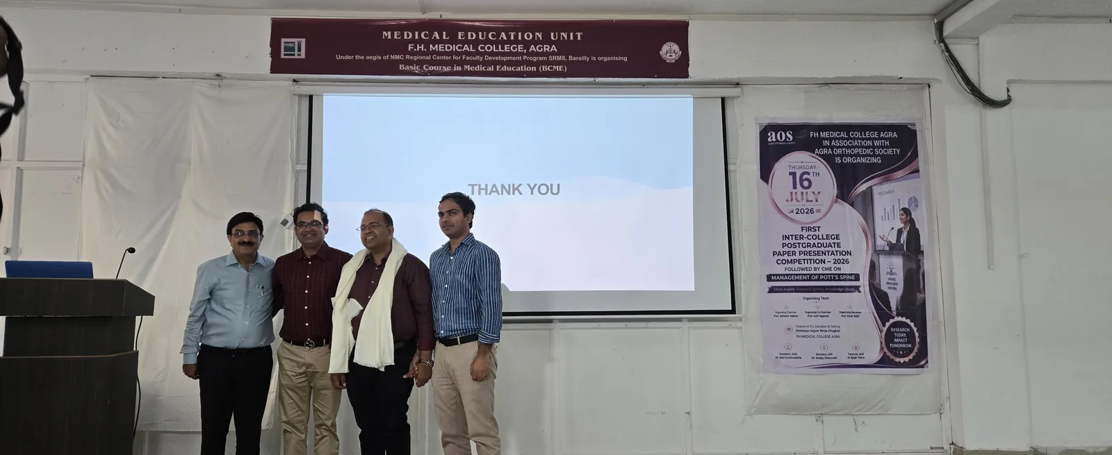 AOS faculty and organisers during the PG paper presentation competition