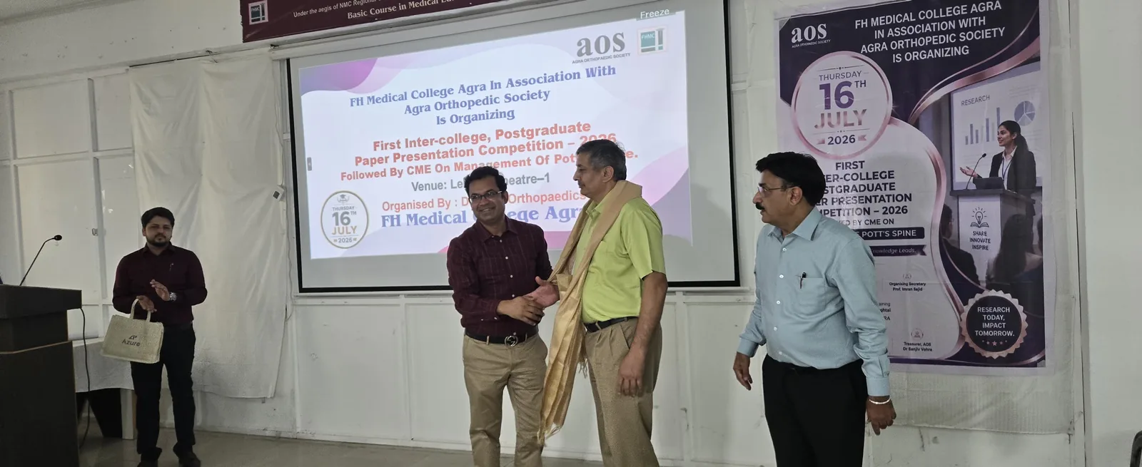 Academic presentation and felicitation during the AOS PG programme