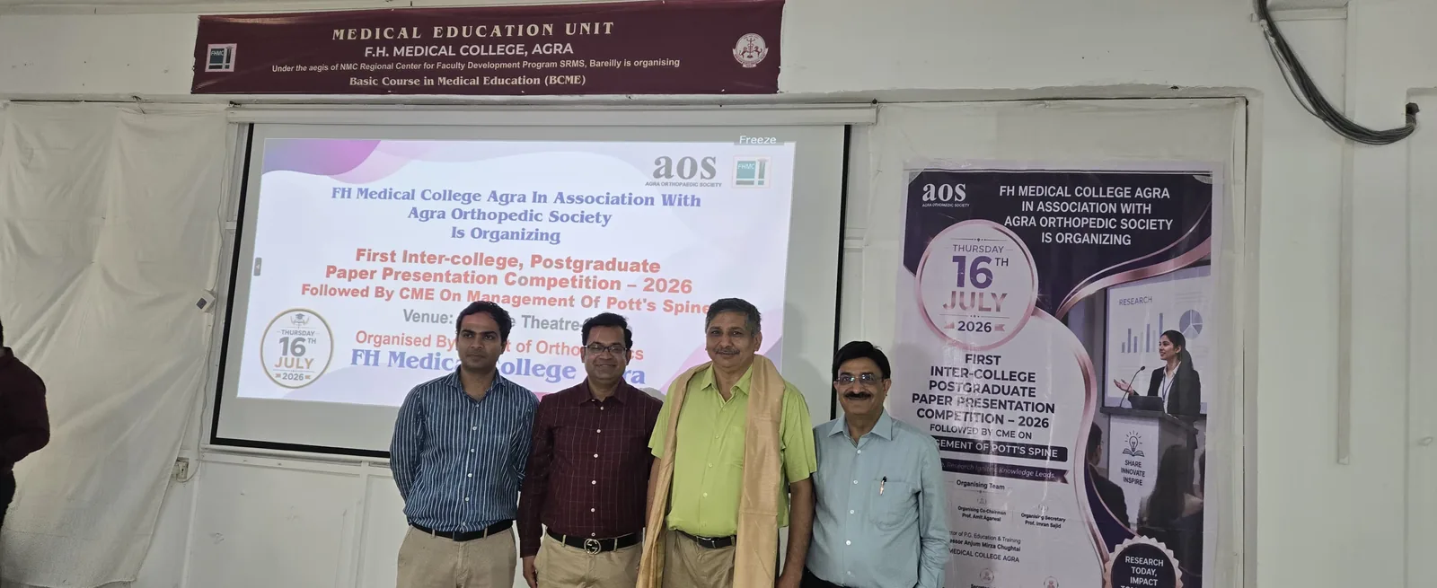 AOS faculty and participant photograph from the 16 July PG competition