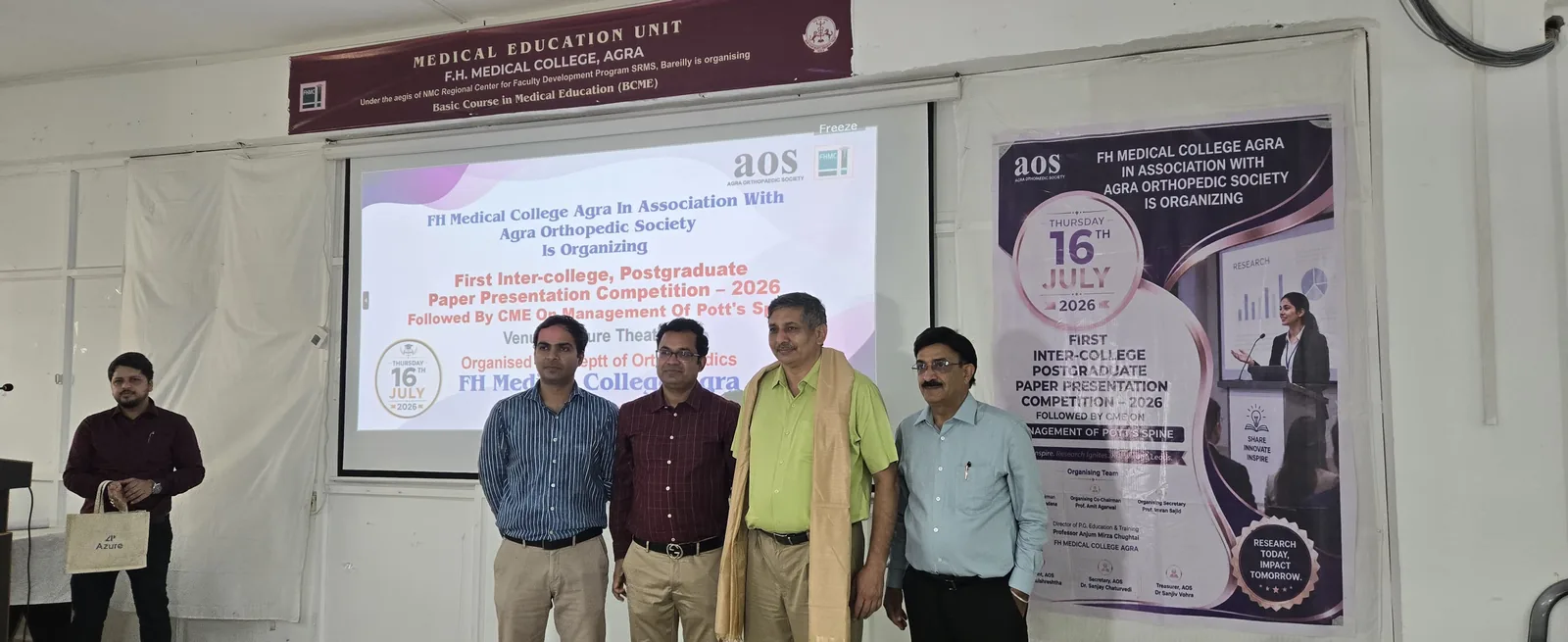 Group photograph at the AOS inter-college PG paper presentation event