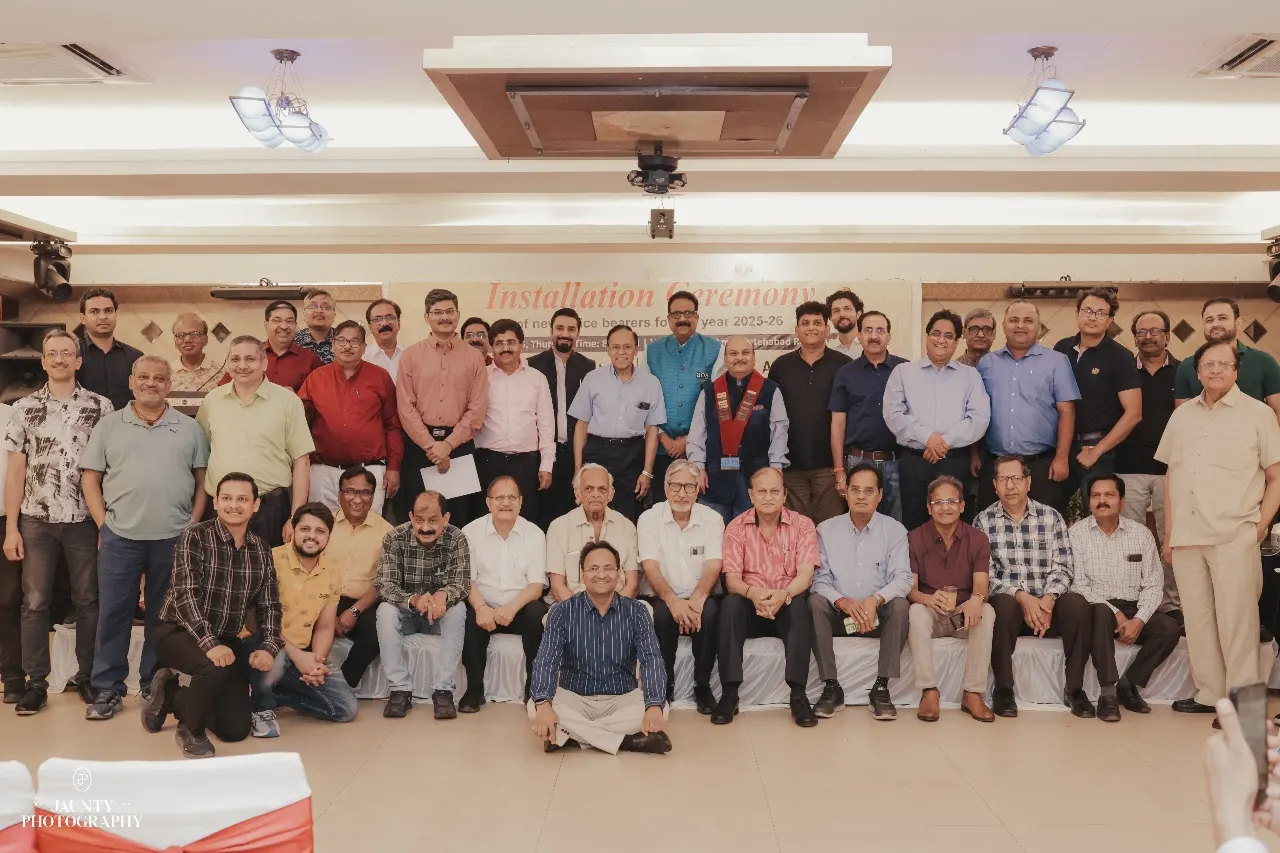 Agra Orthopaedic Society leadership and members at the installation ceremony